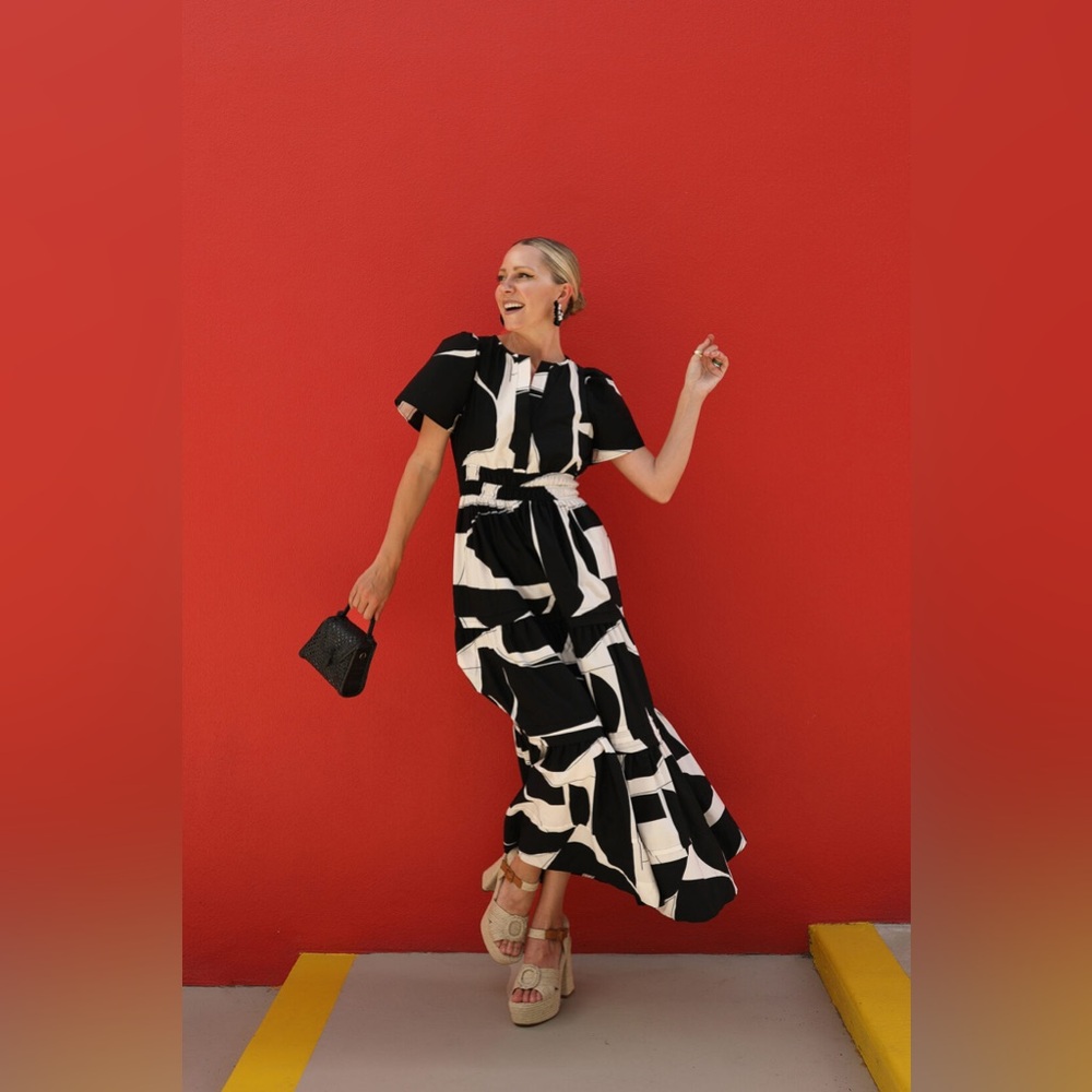 Black and White Somerset Maxi Dress - Maeve by Anthropologie | XS